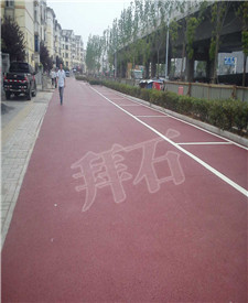 合肥銅陵車(chē)行道彩色透水地坪竣工！