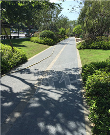 杭州莫干山市政綠化帶透水地坪項目！