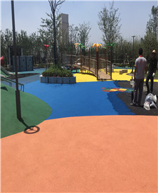 上海南翔公園透水混凝土路面項目